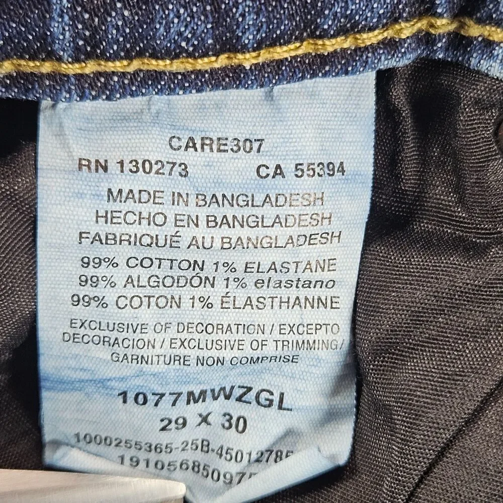 Wrangler Jeans Men 29x30 Blue Retro Bootcut Western Denim Pants Slim Cowboy